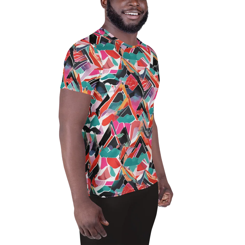 Chromatic Avalanche on Men's Athletic T-Shirt — Right