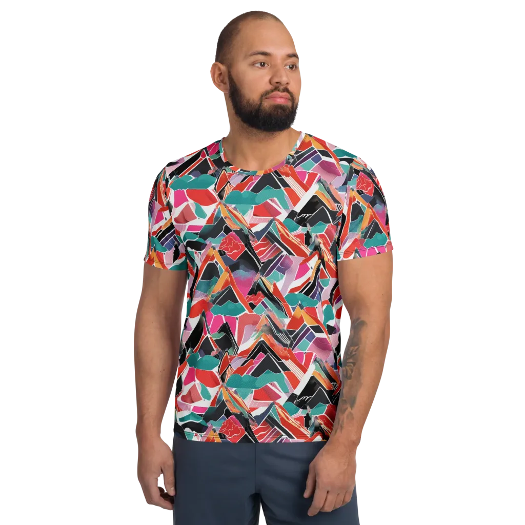 Chromatic Avalanche on Men's Athletic T-Shirt — Front