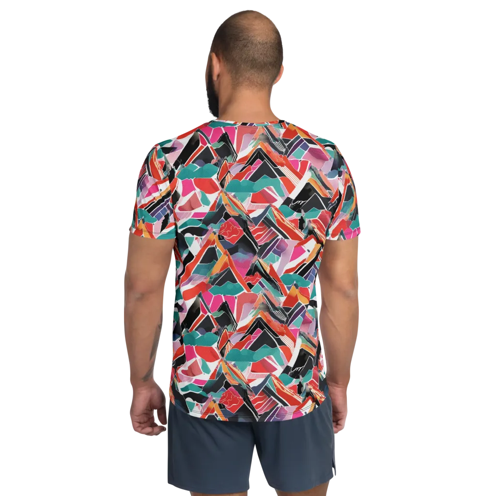Chromatic Avalanche on Men's Athletic T-Shirt — Back