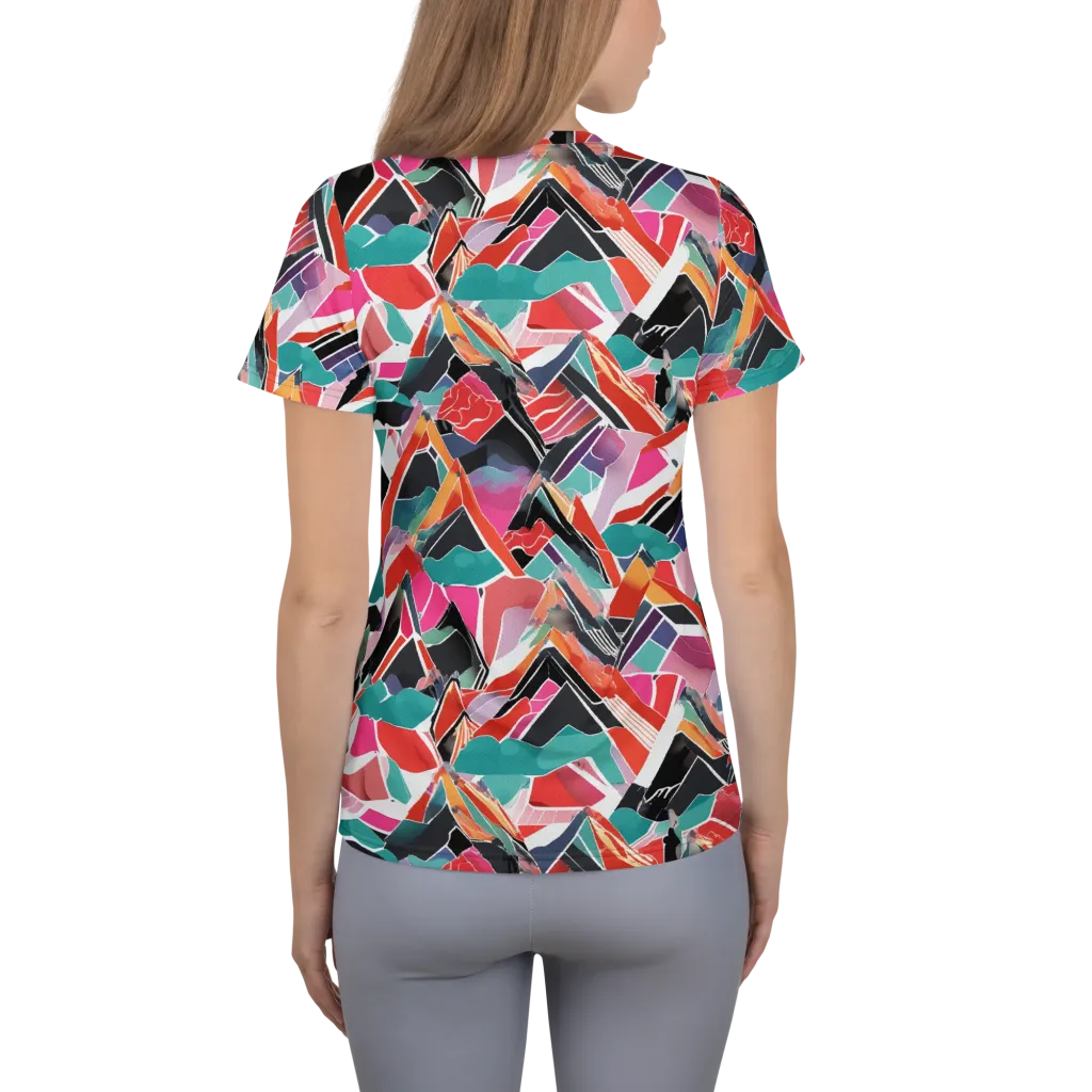 Chromatic Avalanche on Women's Athletic T-Shirt — Back
