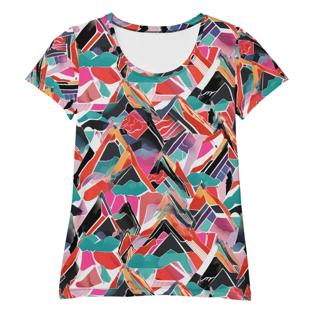Chromatic Avalanche on Women's Athletic T-Shirt — Front
