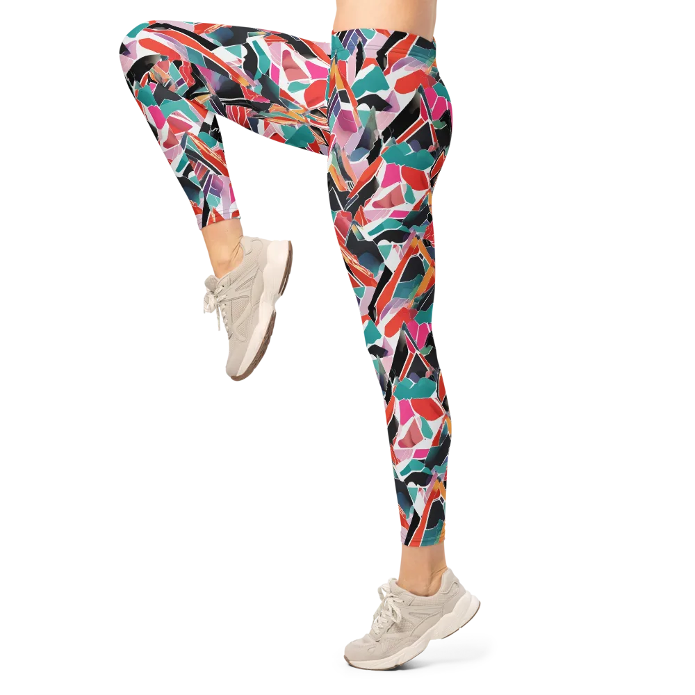 Chromatic Avalanche on Leggings — Left