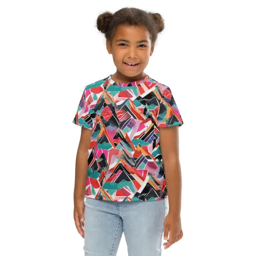 Chromatic Avalanche on a Kids Crew Neck T-Shirt