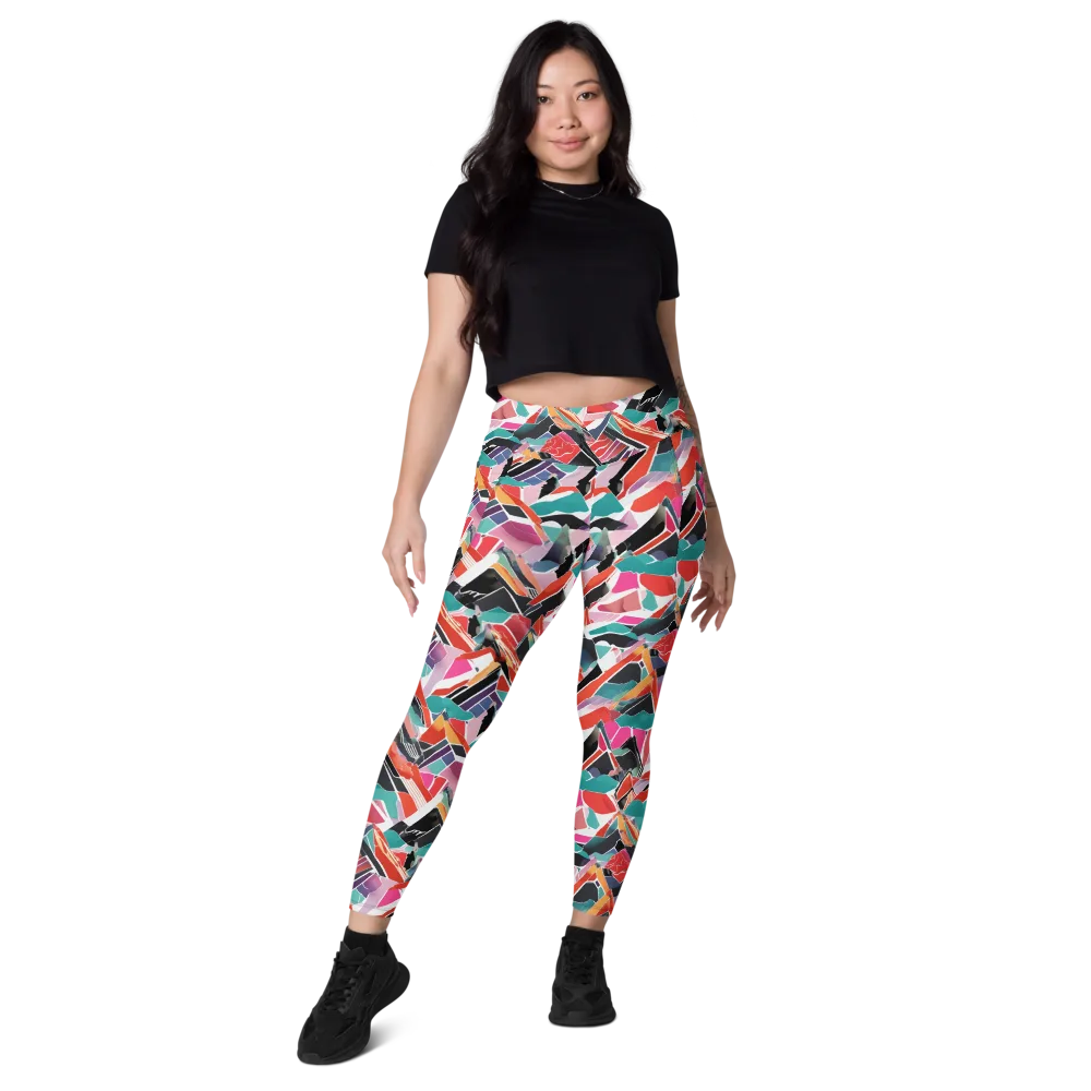 Chromatic Avalanche on Leggings with Pockets — Front