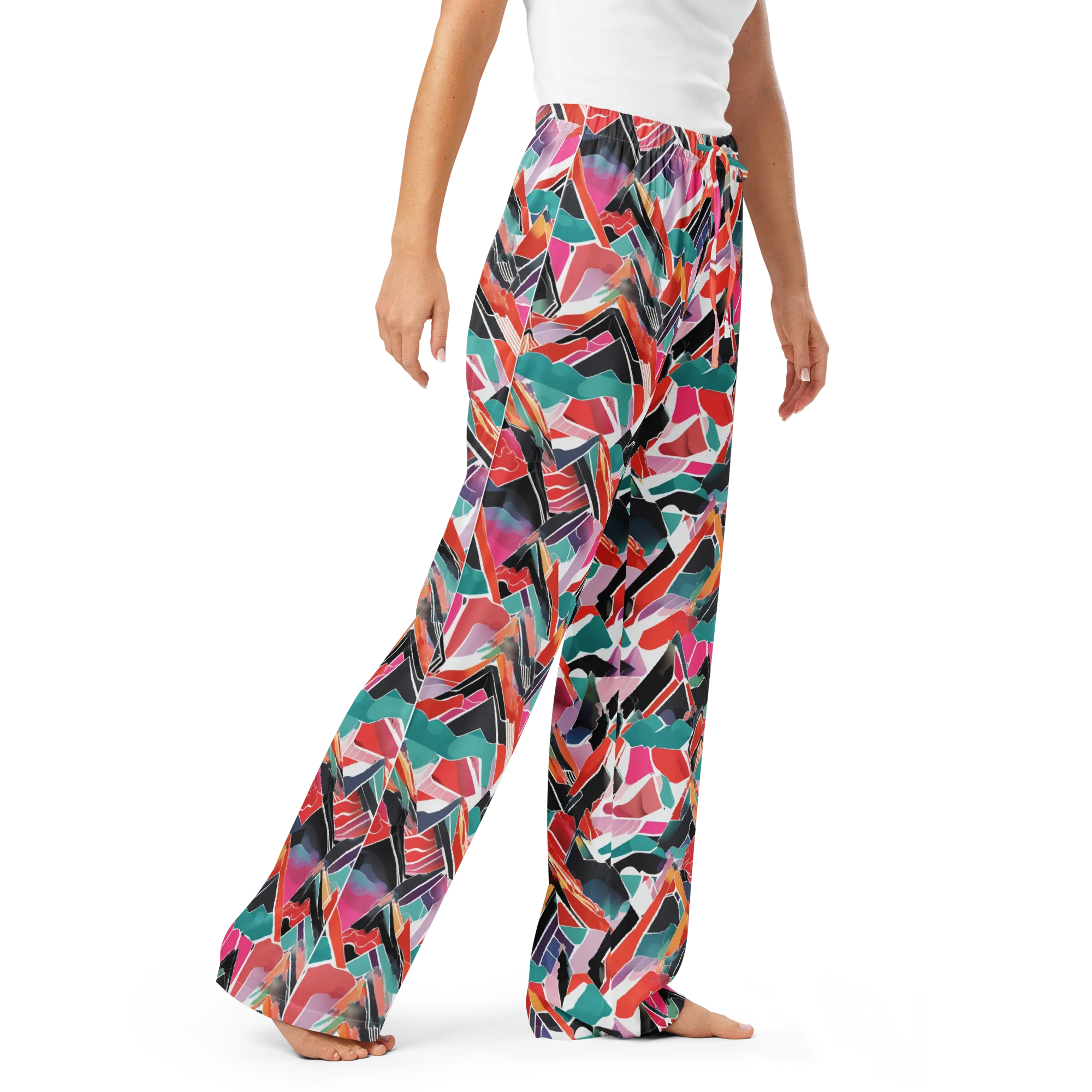 Chromatic Avalanche on Women's Pajama Pants — Right Front