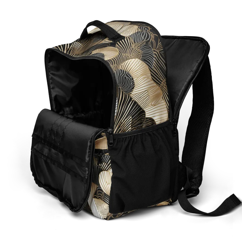 Noir Deco Bloom on Utility Backpack — Product details 2