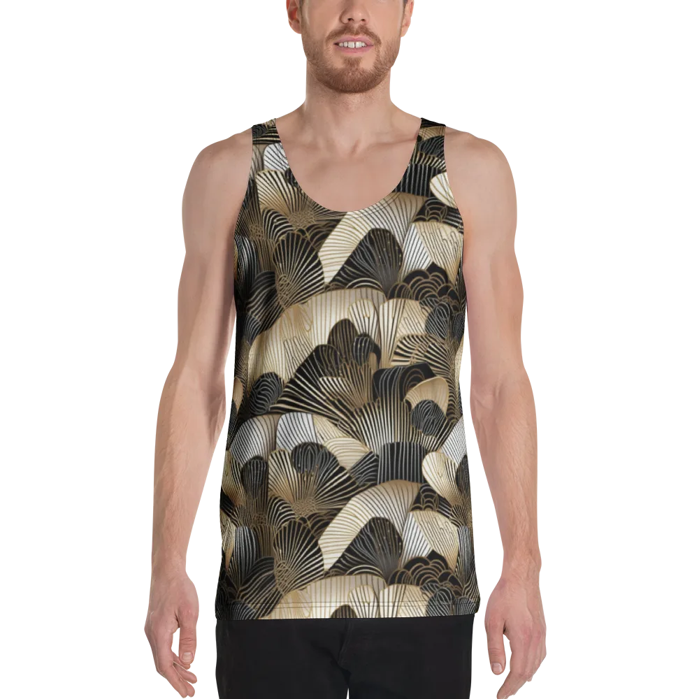 Noir Deco Bloom on Men's Tank Top — Front