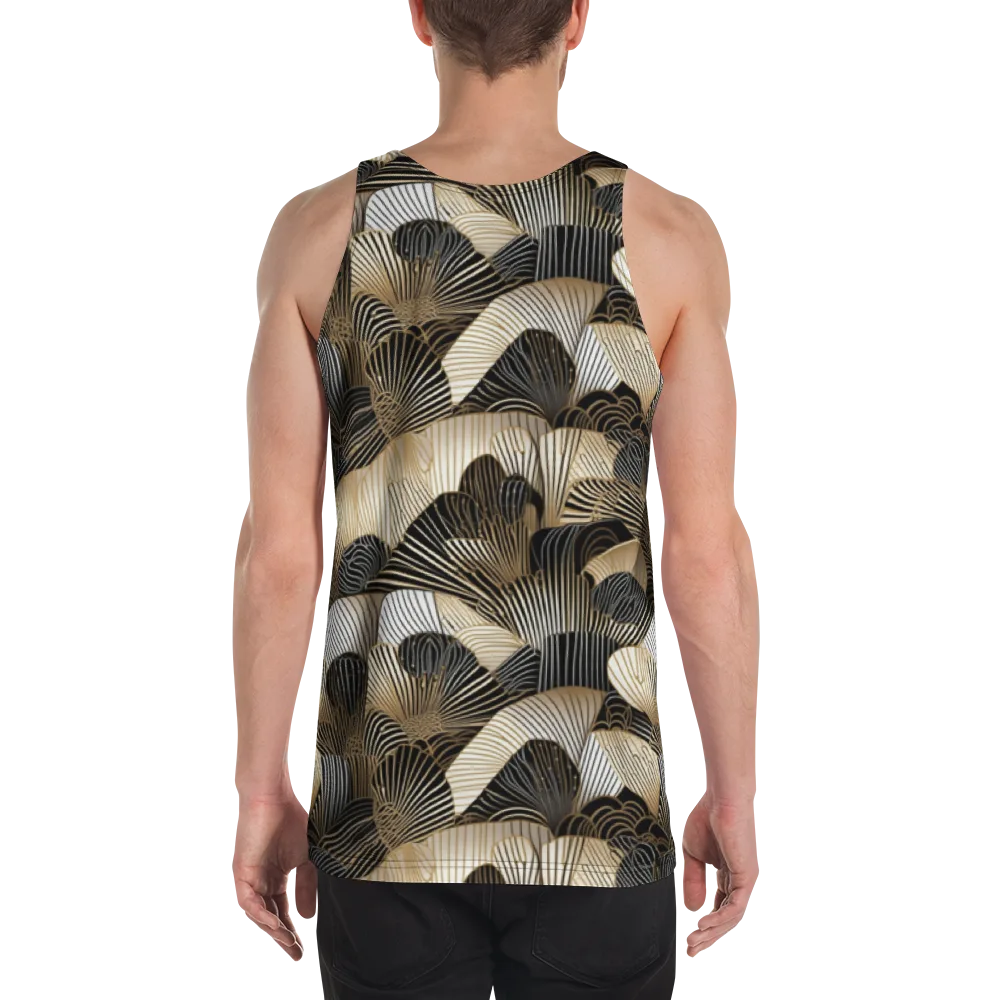 Noir Deco Bloom on Men's Tank Top — Back