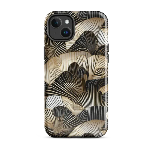 Noir Deco Bloom on a MagSafe Tough Case for iPhone®