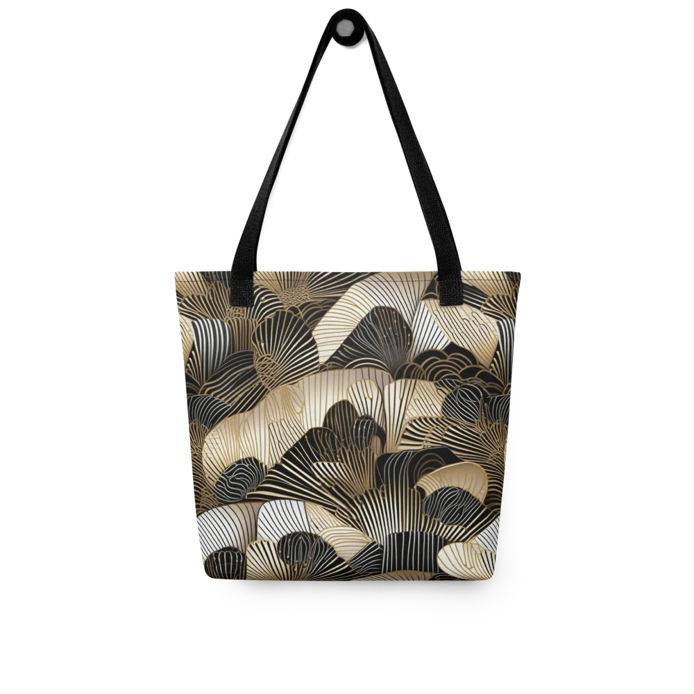 Noir Deco Bloom on Tote Bag — Front