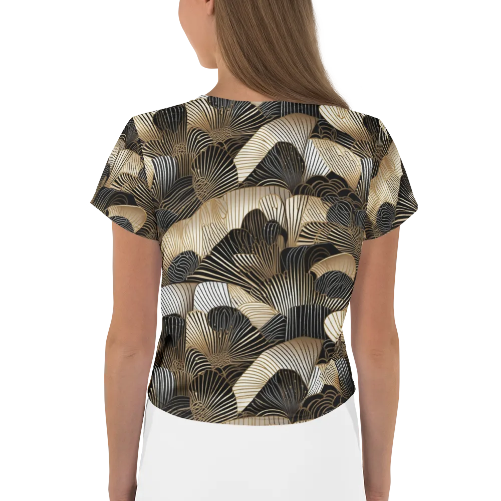 Noir Deco Bloom on Crop Tee — Back