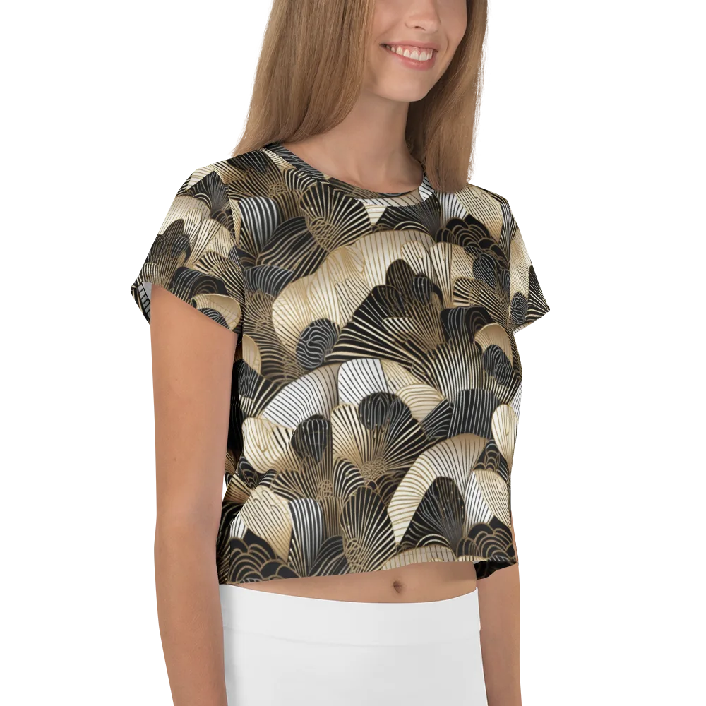 Noir Deco Bloom on Crop Tee — Right