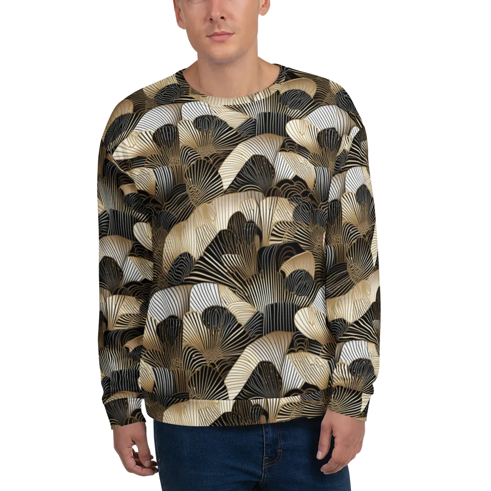 Noir Deco Bloom on Sweatshirt — Front