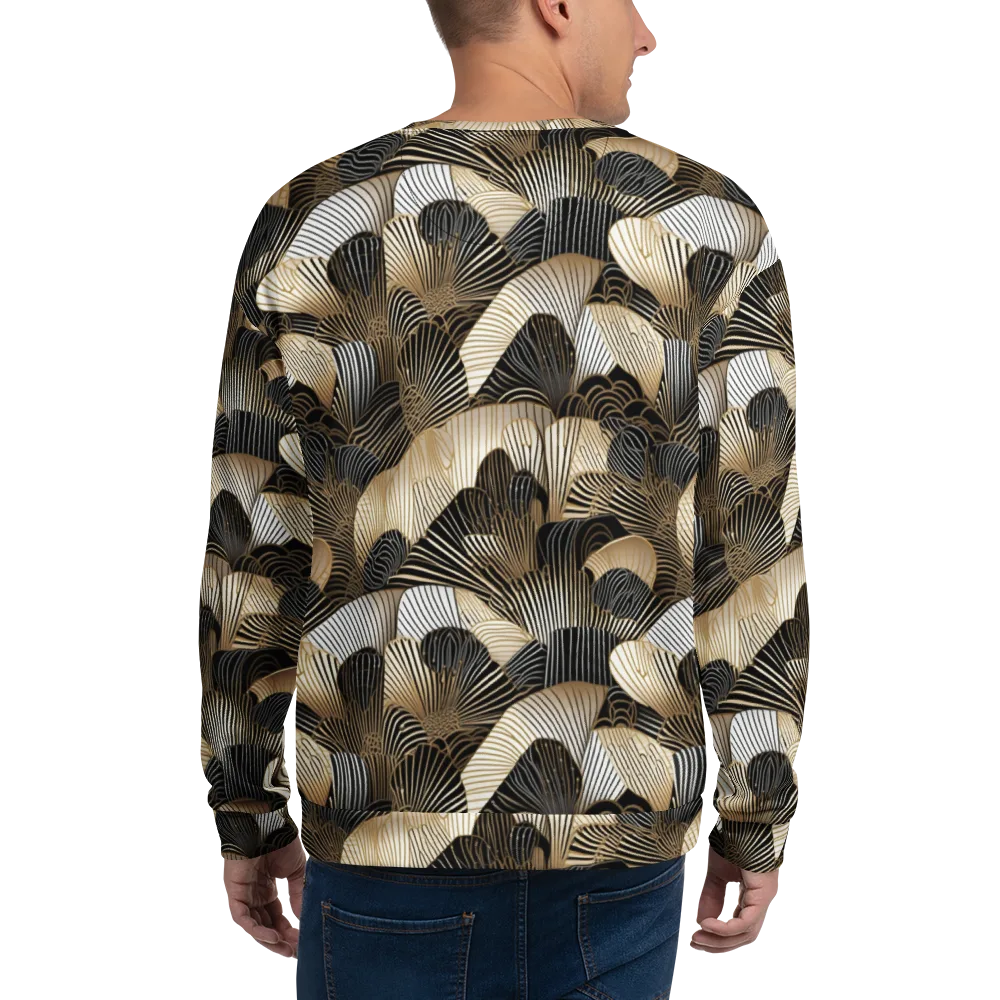 Noir Deco Bloom on Sweatshirt — Back