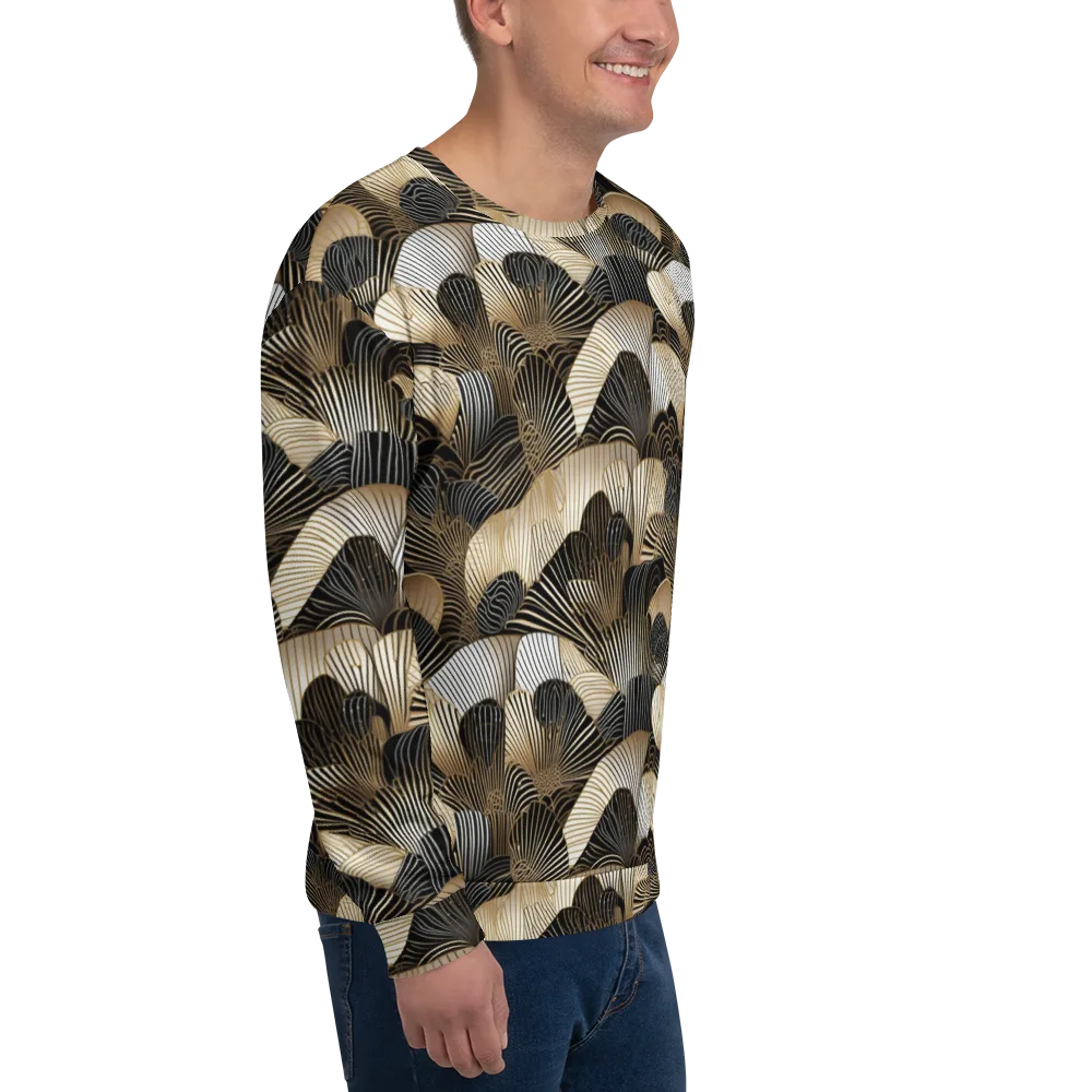 Noir Deco Bloom on Sweatshirt — Right Front