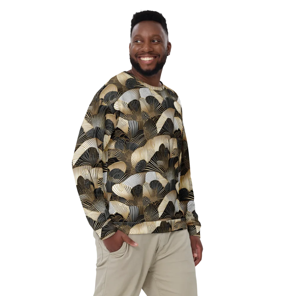 Noir Deco Bloom on Sweatshirt — Front