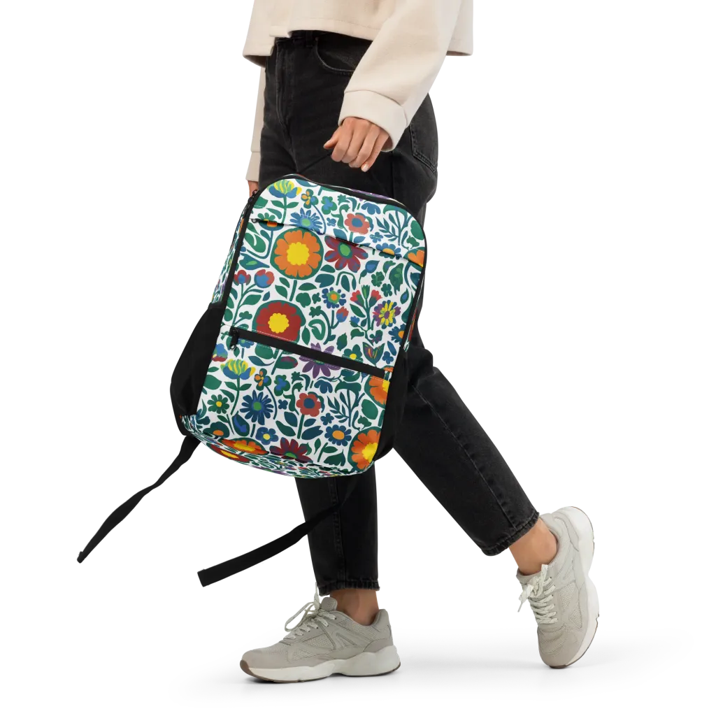 Folk Garden Riot on Utility Backpack — Front