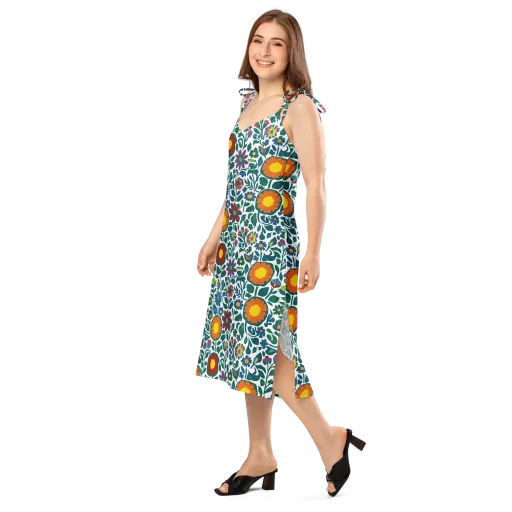 Folk Garden Riot on a Slip Dress