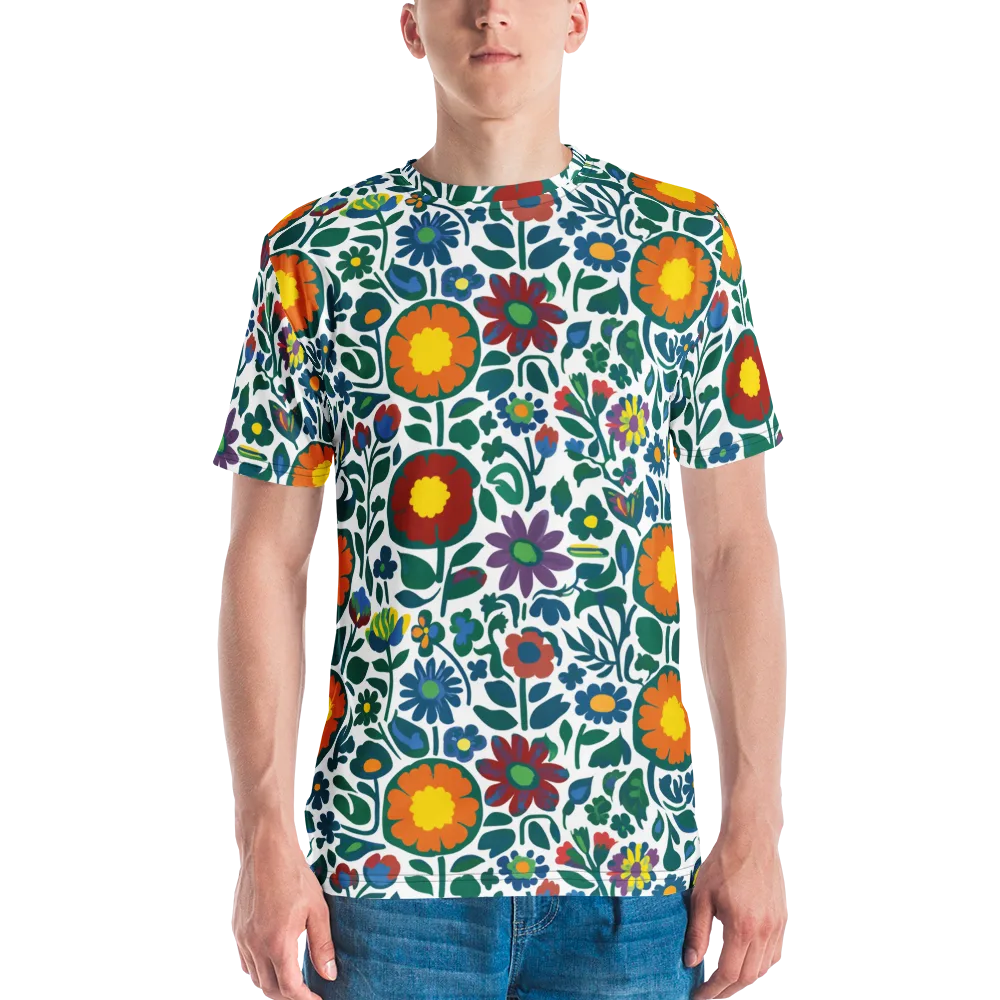 Folk Garden Riot on Men's Crew Neck T-Shirt — Front