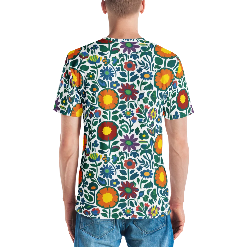 Folk Garden Riot on Men's Crew Neck T-Shirt — Back