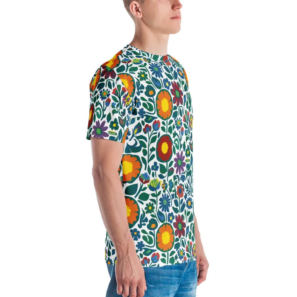 Folk Garden Riot on Men's Crew Neck T-Shirt — Right