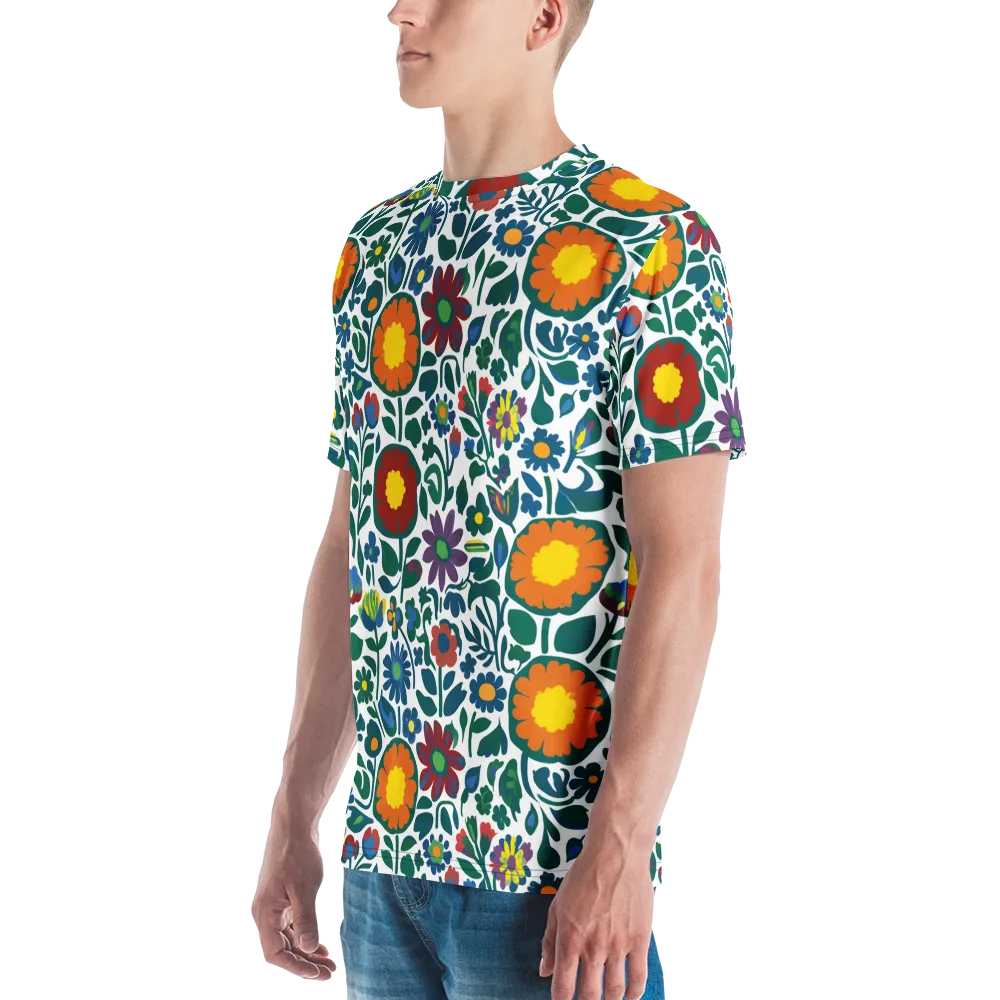 Folk Garden Riot on Men's Crew Neck T-Shirt — Left