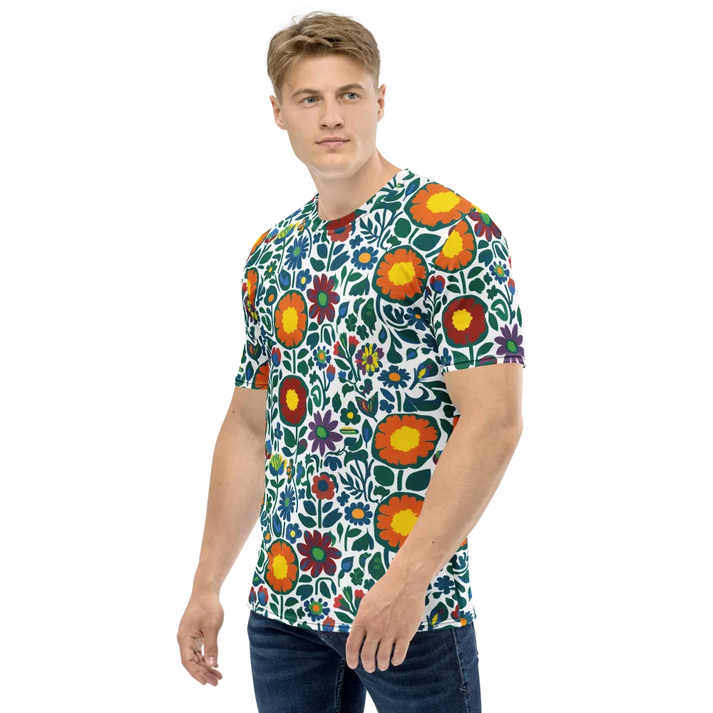 Folk Garden Riot on Men's Crew Neck T-Shirt — Left