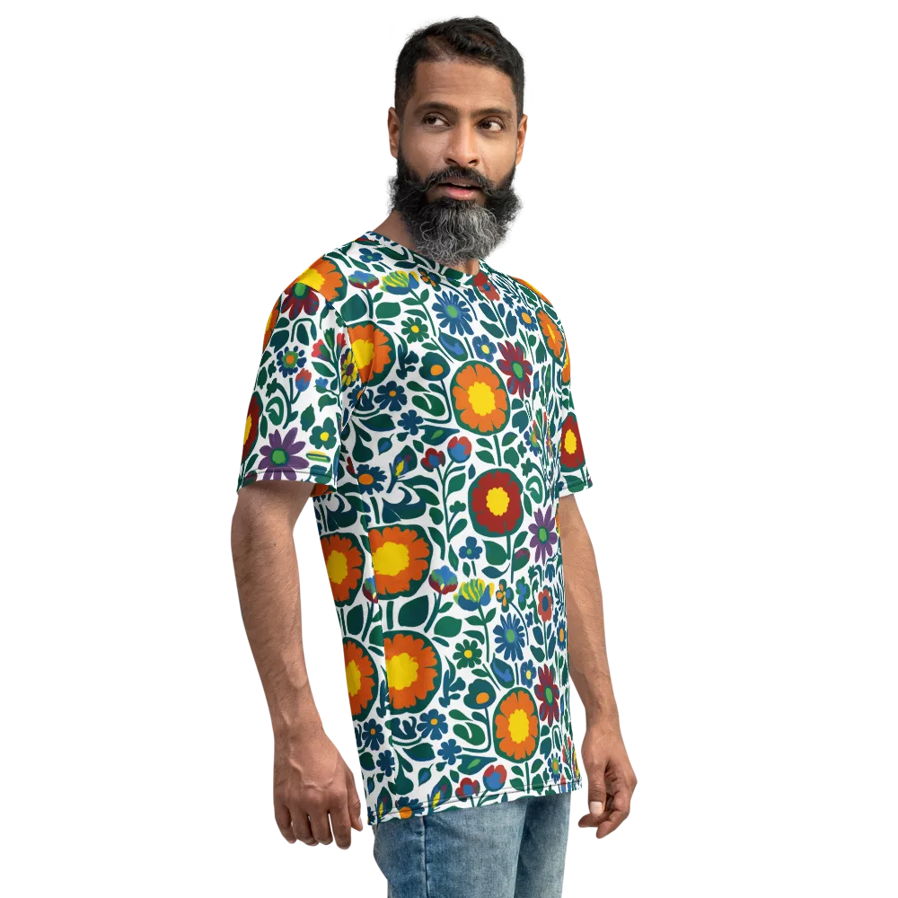 Folk Garden Riot on Men's Crew Neck T-Shirt — Right