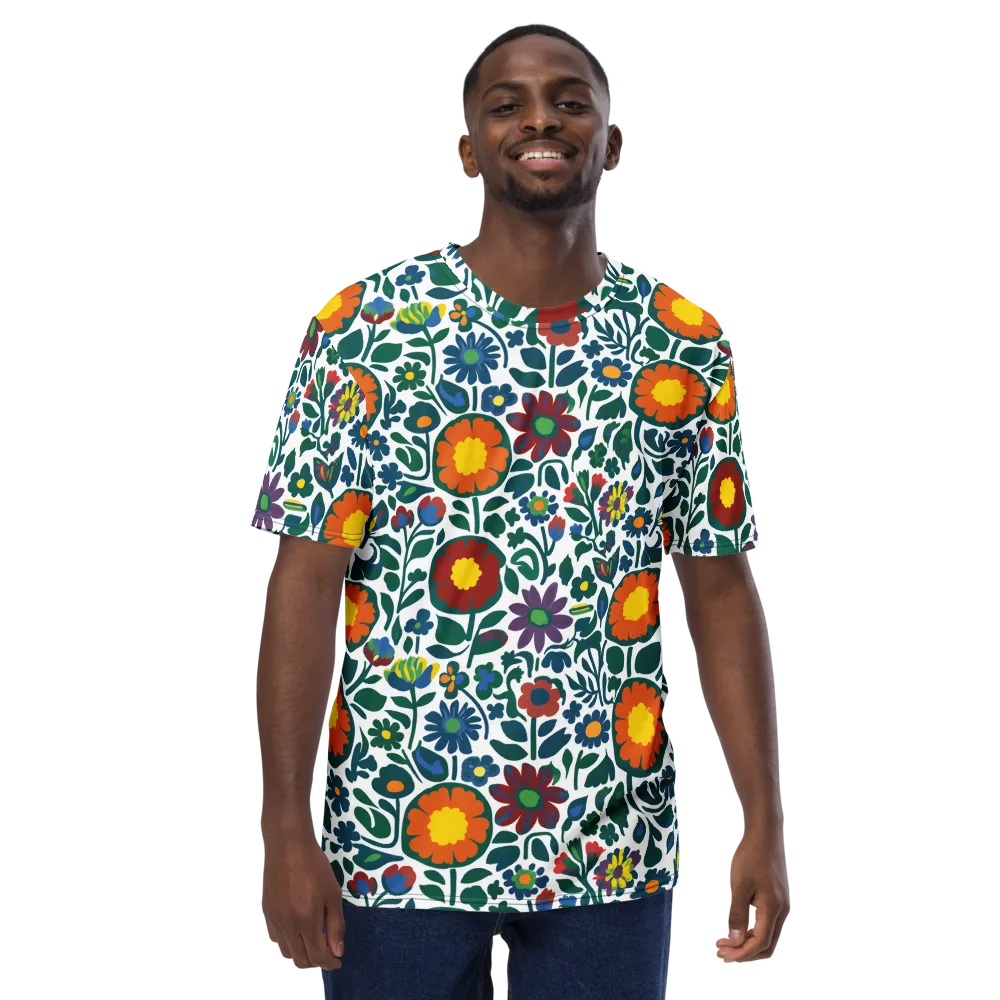 Folk Garden Riot on Men's Crew Neck T-Shirt — Front