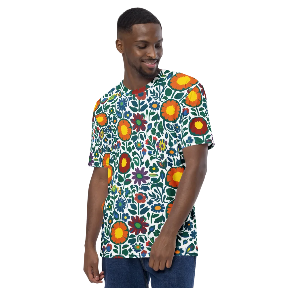 Folk Garden Riot on Men's Crew Neck T-Shirt — Left