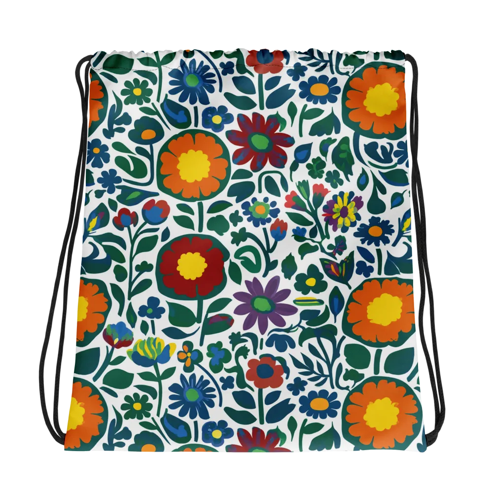 Folk Garden Riot on Drawstring Bag — Photo