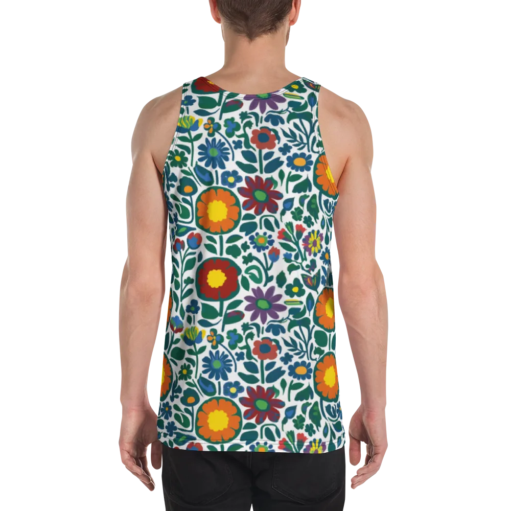Folk Garden Riot on Men's Tank Top — Back