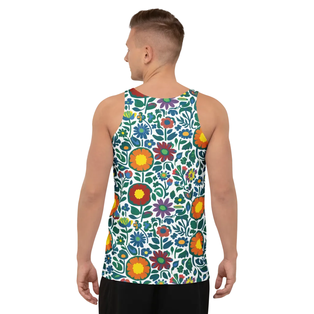 Folk Garden Riot on Men's Tank Top — Back