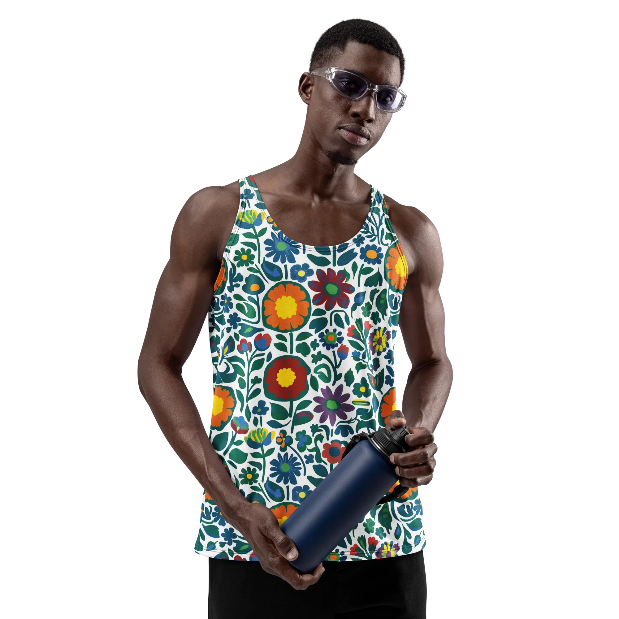 Folk Garden Riot on Men's Tank Top — Front