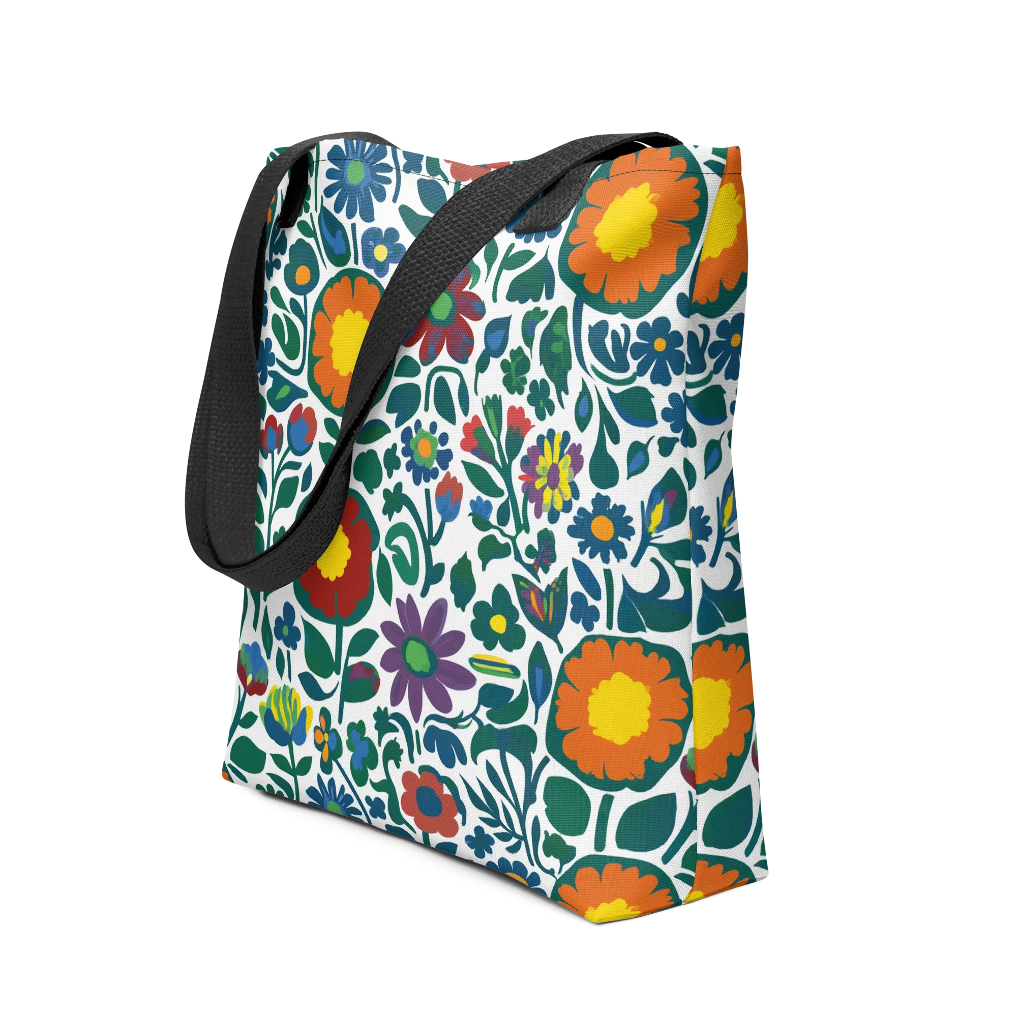 Folk Garden Riot on Tote Bag — Front