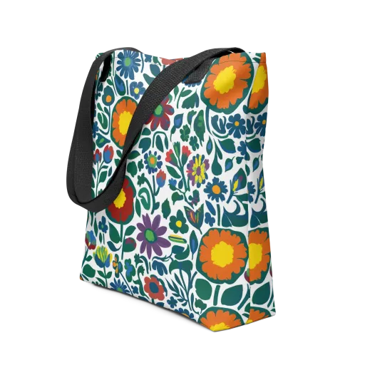 Folk Garden Riot on a Tote Bag