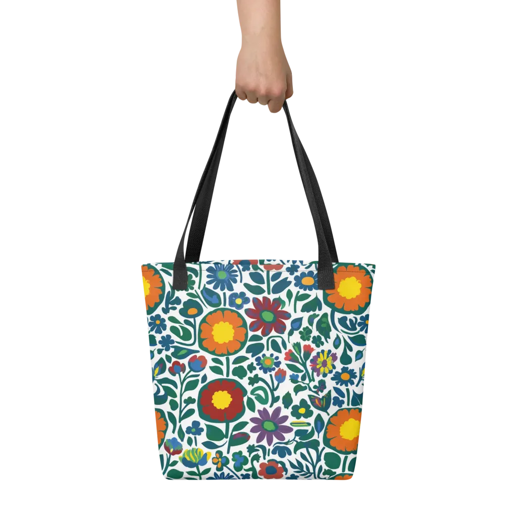 Folk Garden Riot on Tote Bag — Front