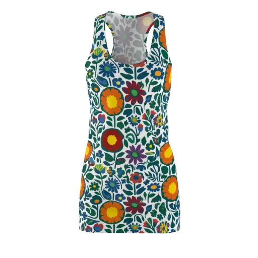 Folk Garden Riot on a Racerback Dress
