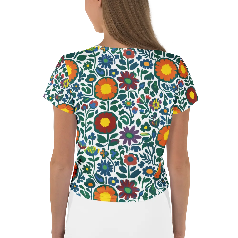 Folk Garden Riot on Crop Tee — Back