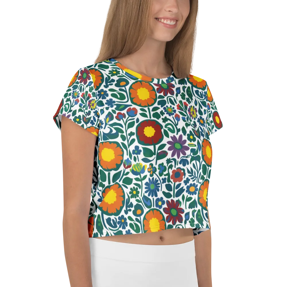 Folk Garden Riot on Crop Tee — Right