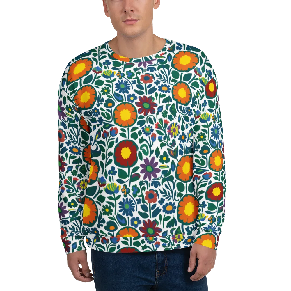 Folk Garden Riot on Sweatshirt — Front