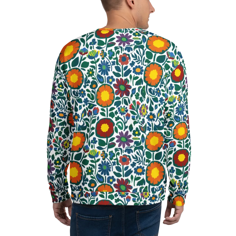 Folk Garden Riot on Sweatshirt — Back