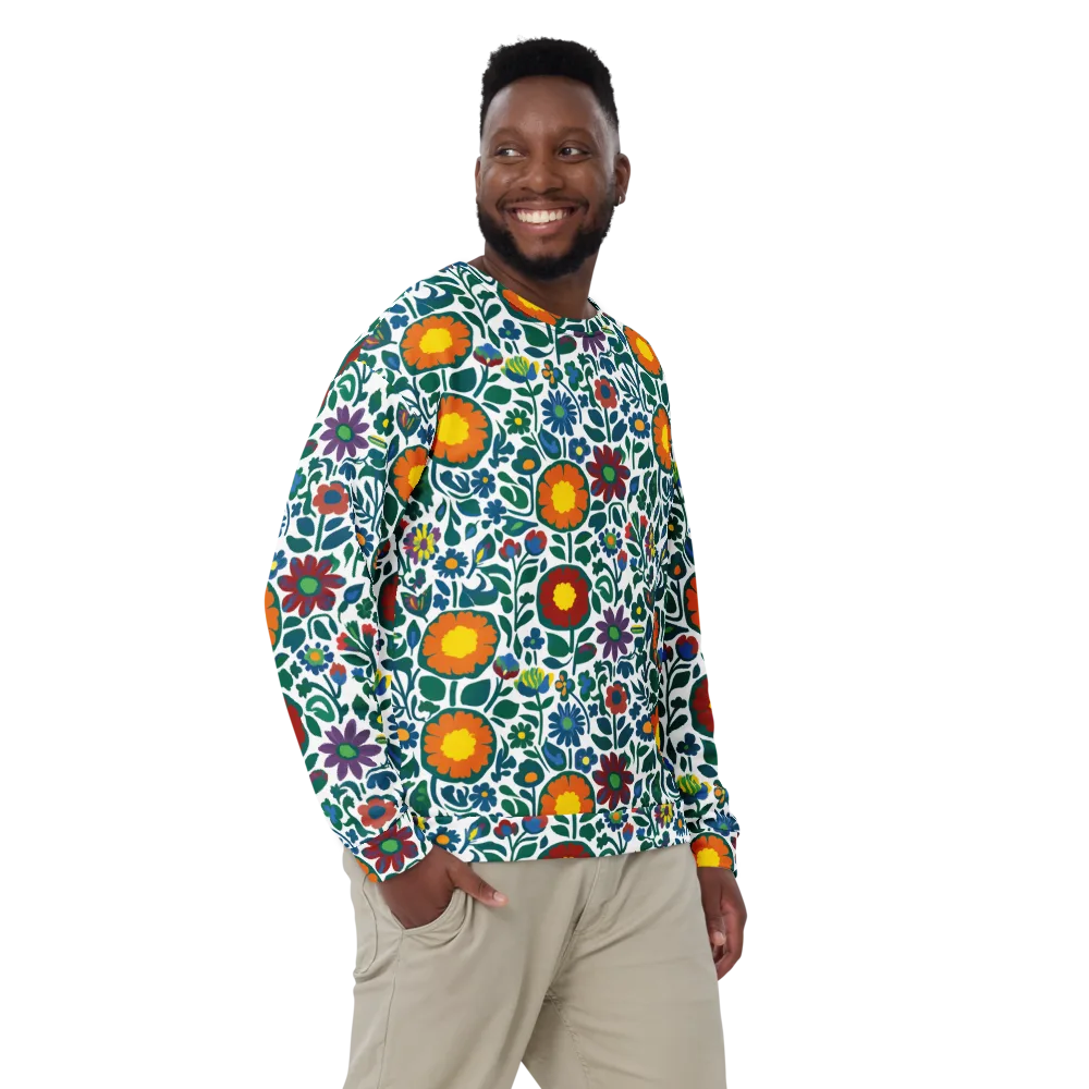 Folk Garden Riot on Sweatshirt — Front