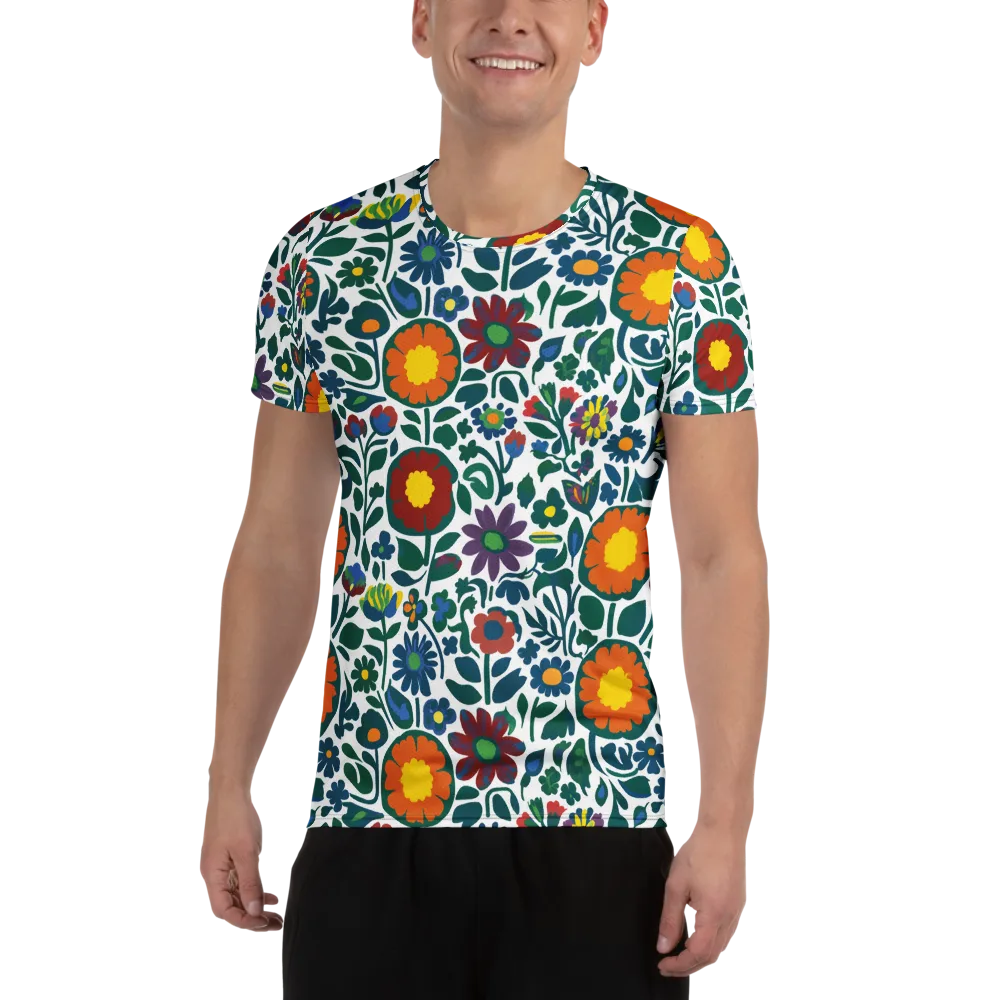 Folk Garden Riot on Men's Athletic T-Shirt — Front