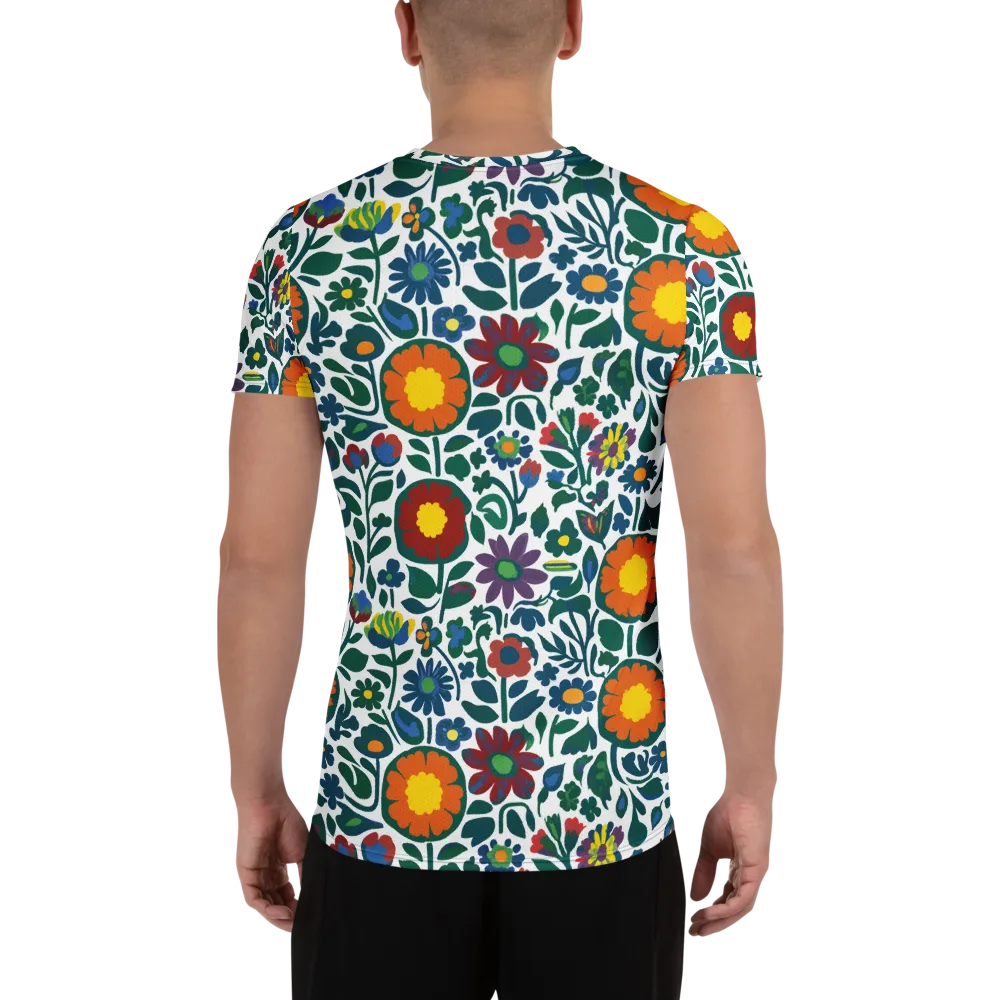 Folk Garden Riot on Men's Athletic T-Shirt — Back