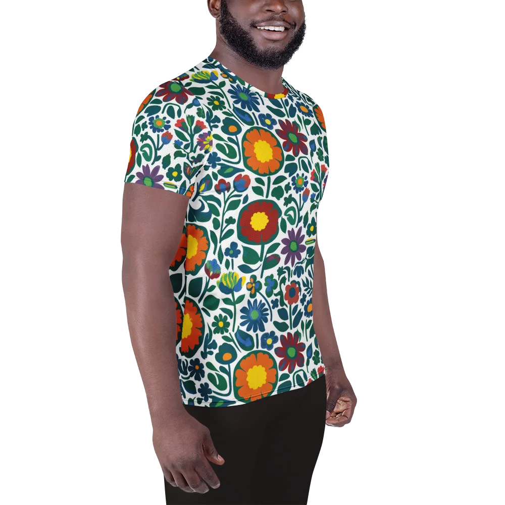 Folk Garden Riot on Men's Athletic T-Shirt — Right