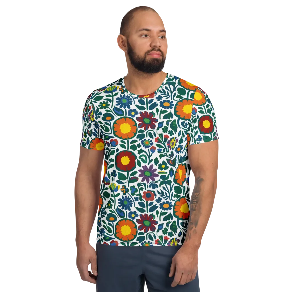 Folk Garden Riot on Men's Athletic T-Shirt — Front