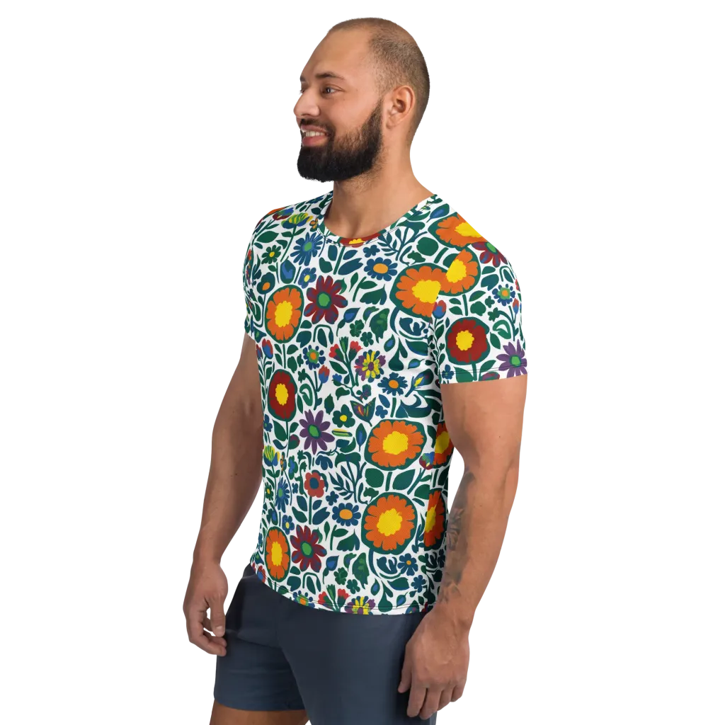 Folk Garden Riot on Men's Athletic T-Shirt — Left