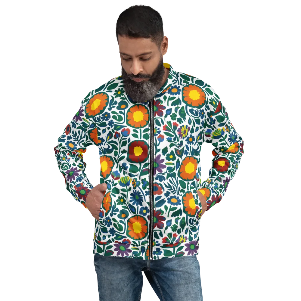 Folk Garden Riot on Bomber Jacket — Front
