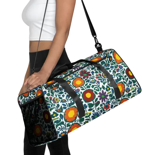 Folk Garden Riot on a Duffle Bag